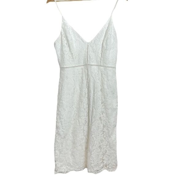 ASTR The Label White Lace Lattice Midi Dress  - Medium / M - Picture 6 of 11